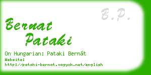 bernat pataki business card